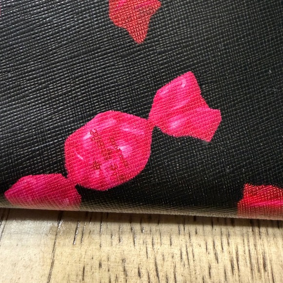 Kate Spade Black Candy Continental Large Zip Around Wallet - Picture 5 of 16